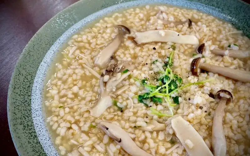 4種類キノコの醤油風味リゾット